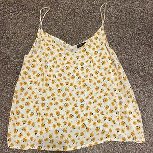 Spaghetti strap sunflower blouse